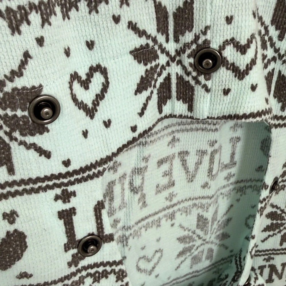 Pink Victoria's Secret Fair Isle Thermal Onesie Long Johns  Butt Flap - Medium
